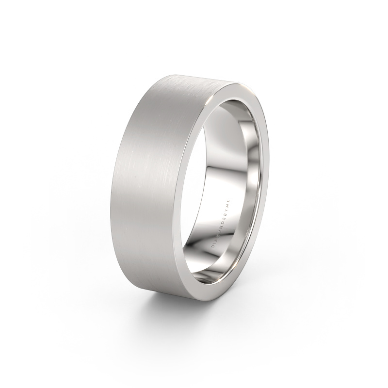 Image of Wedding ring WH0100M17BM 585 white gold ±7 x 2 mm