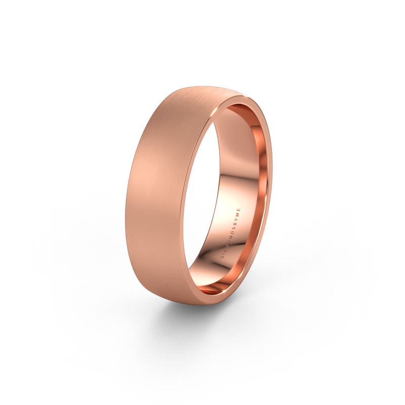 Image of Wedding ring WH0100M26XM 585 rose gold ±6 x 1.5 mm