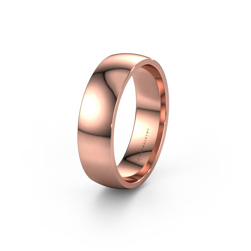 Image of Wedding ring WH0100M26XP 585 rose gold ±0.24x0.05 in
