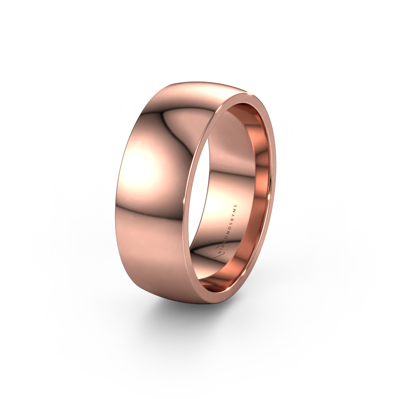 Image of Wedding ring WH0100M28BP 585 rose gold ±0.31x0.08 in