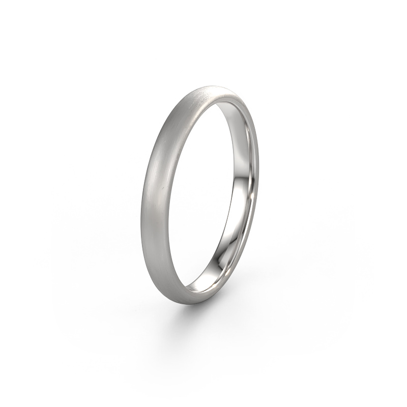 Image of Wedding ring WH0100M33AM 585 white gold ±3 x 1.7 mm