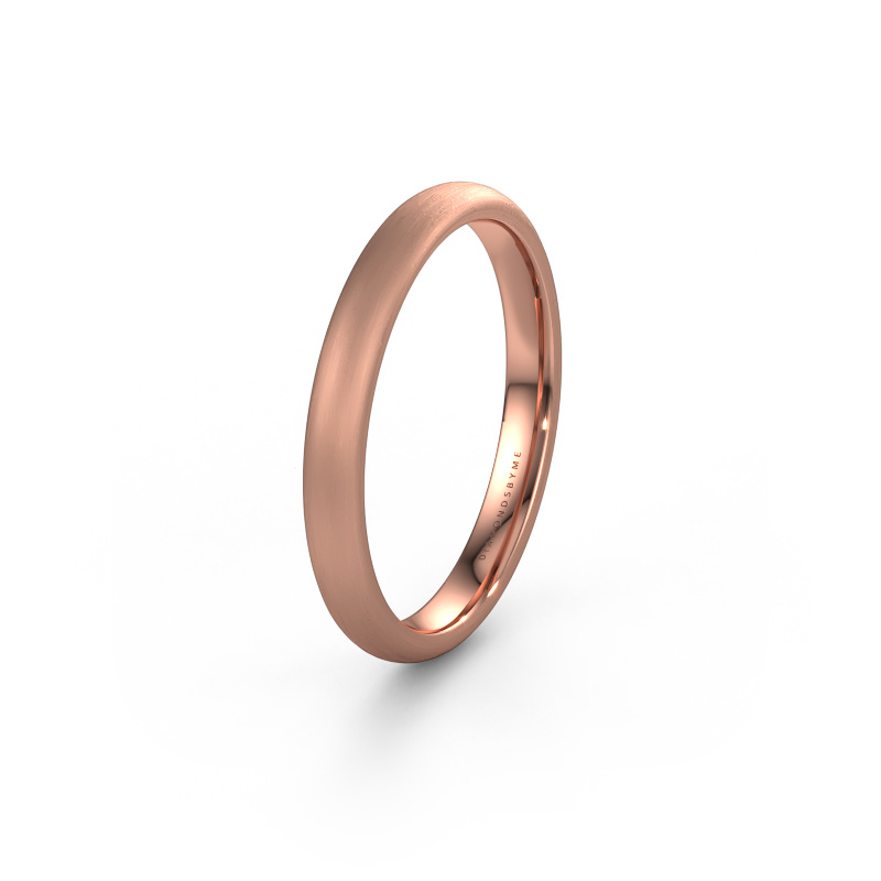 Image of Wedding ring WH0100M33BM 585 rose gold ±3 x 2 mm