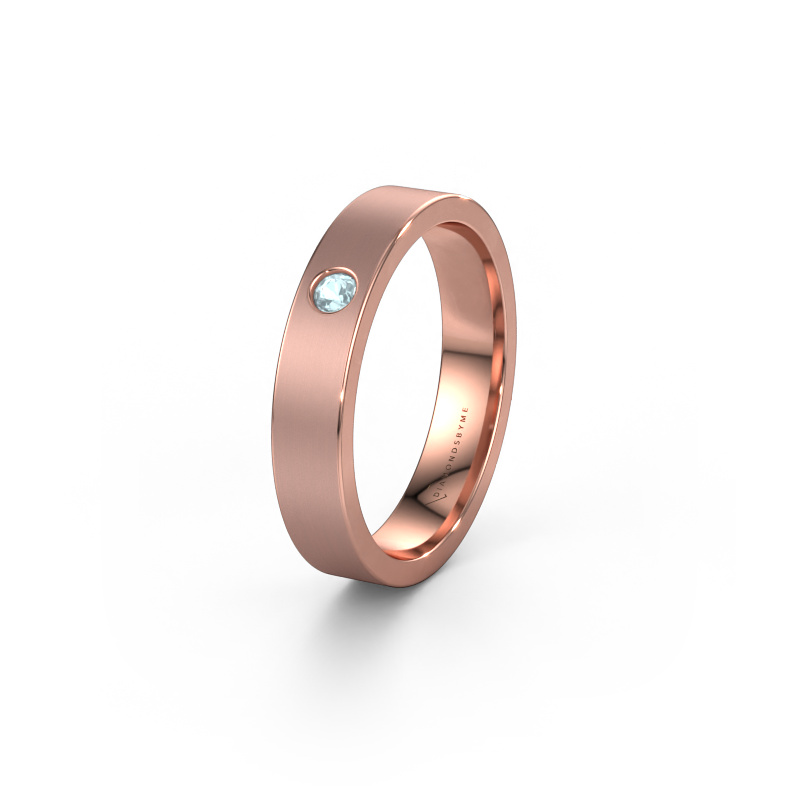 Bild von Ehering WH0101L14AM 585 Roségold ±4x1.7 mm Aquamarin