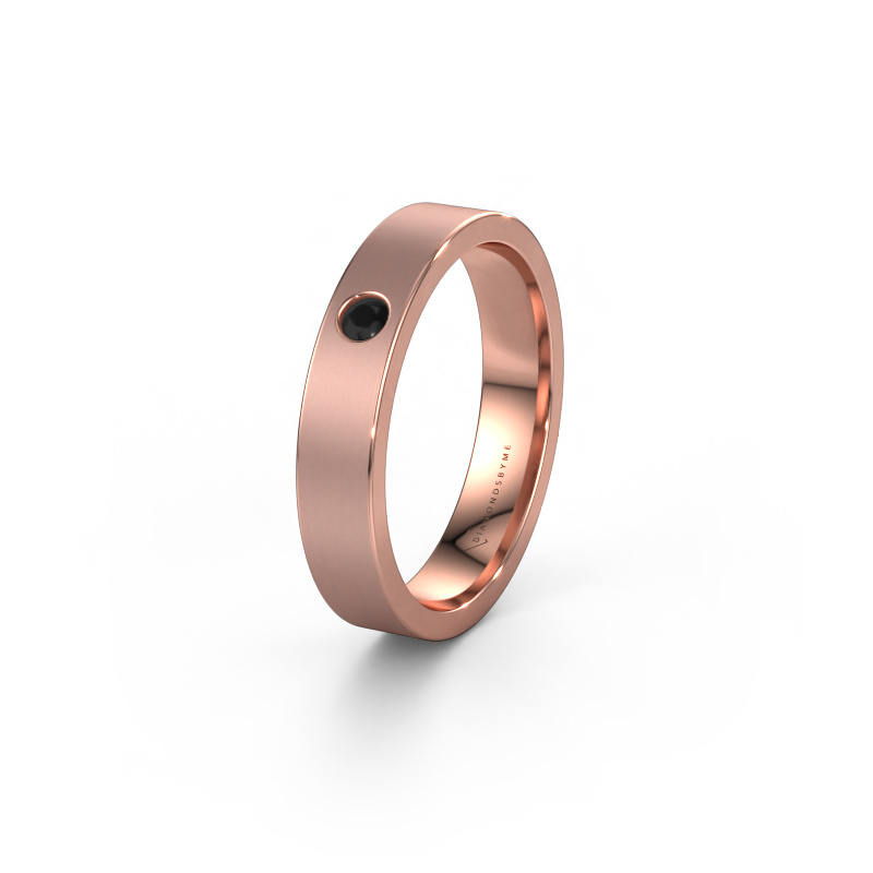 Bild von Ehering WH0101L14AM 585 Roségold ±4x1.7 mm Schwarz Diamant