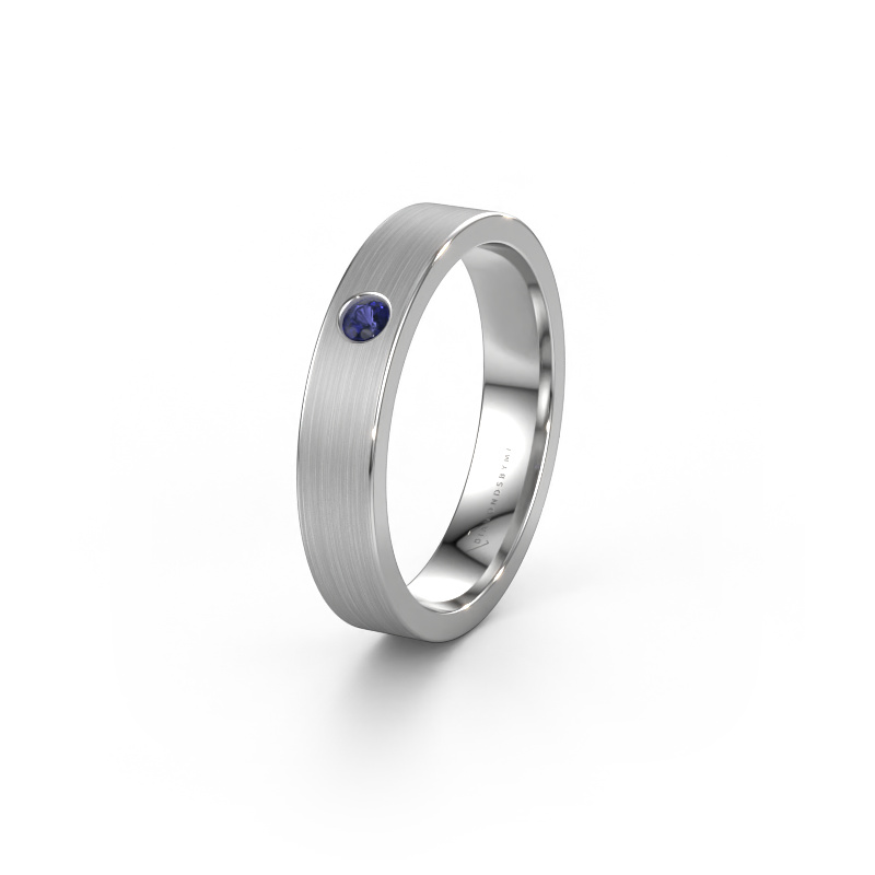 Image of Wedding ring WH0101L14AM 585 white gold ±0.16x0.07 in Sapphire