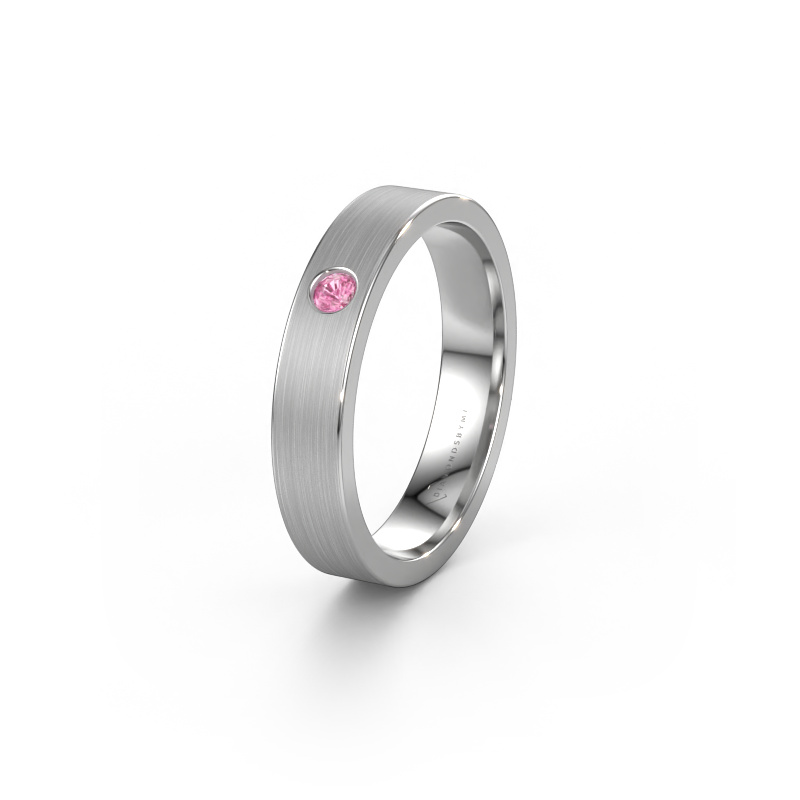 Bild von Ehering WH0101L14AM 585 Weißgold ±4x1.7 mm Pink Saphir