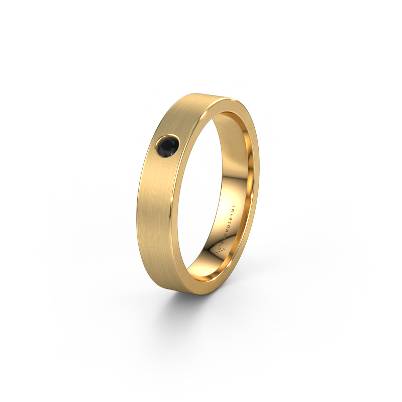 Bild von Ehering WH0101L14AM 585 Gold ±4x1.7 mm Schwarz Diamant