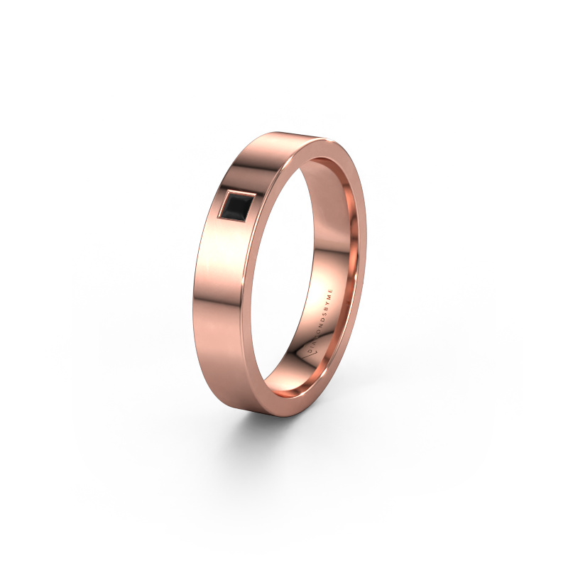 Bild von Trauring WH0101L14APSQ 585 Roségold ±4x1.7 mm Schwarz Diamant