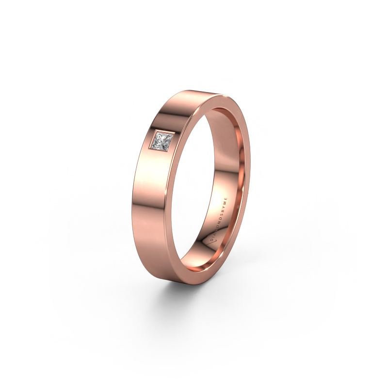 Image of Wedding ring WH0101L14APSQ 585 rose gold ±0.16x0.07 in Lab grown diamond