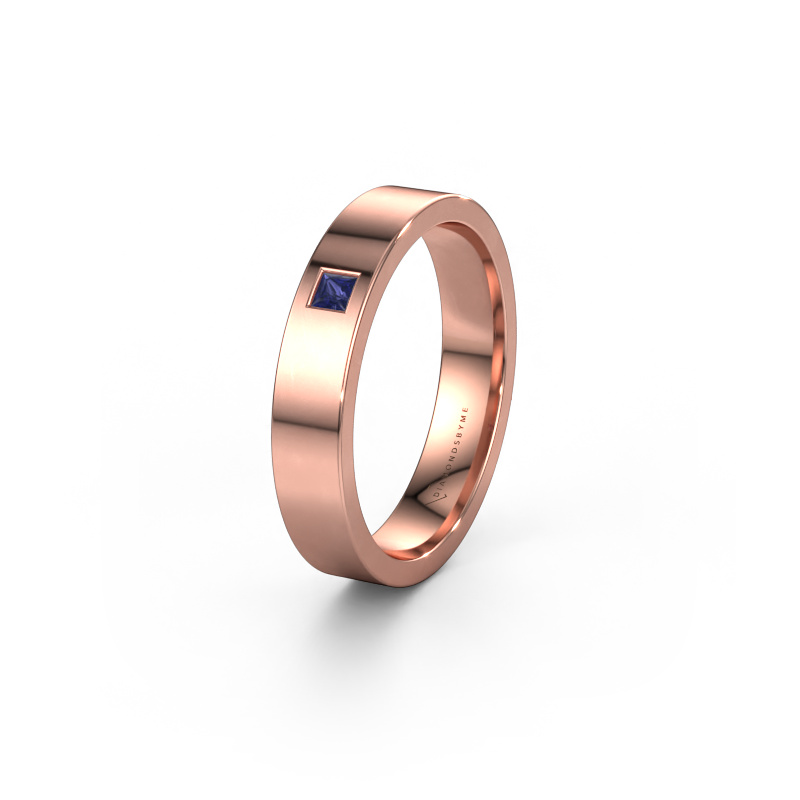 Image of Wedding ring WH0101L14APSQ 585 rose gold ±0.16x0.07 in Sapphire