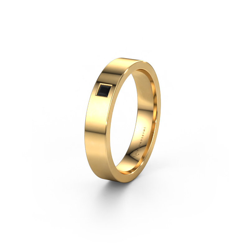 Bild von Trauring WH0101L14APSQ 585 Gold ±4x1.7 mm Schwarz Diamant