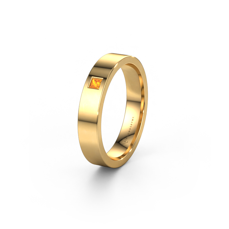 Bild von Trauring WH0101L14APSQ 585 Gold ±4x1.7 mm Citrin