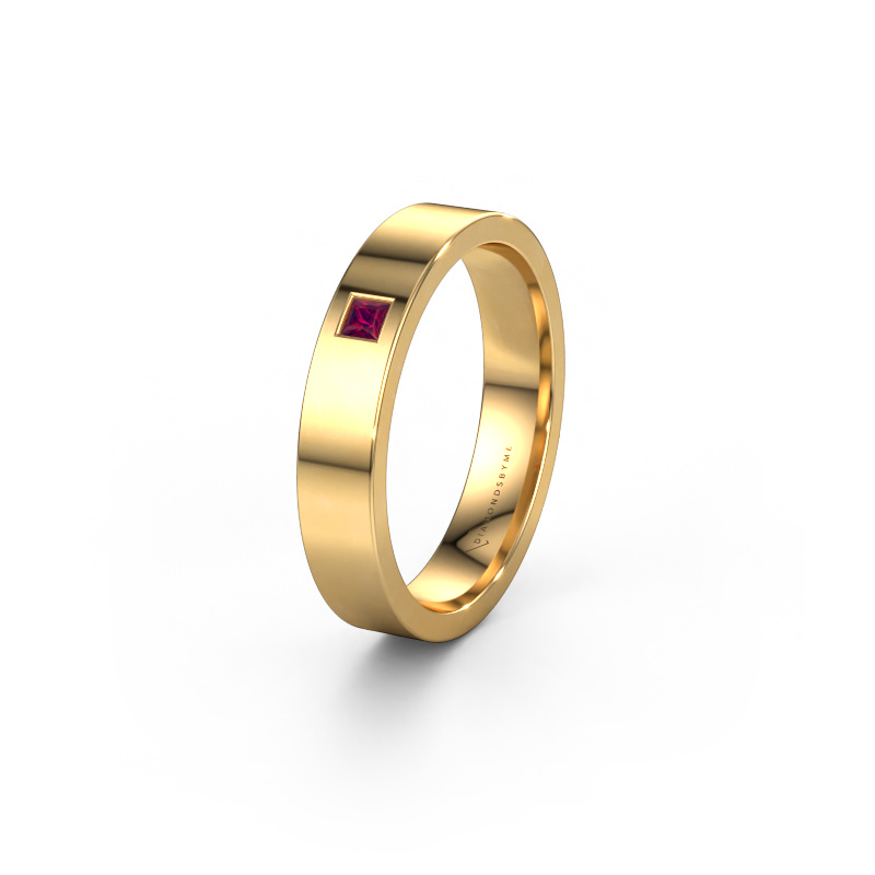 Bild von Trauring WH0101L14APSQ 585 Gold ±4x1.7 mm Rhodolit