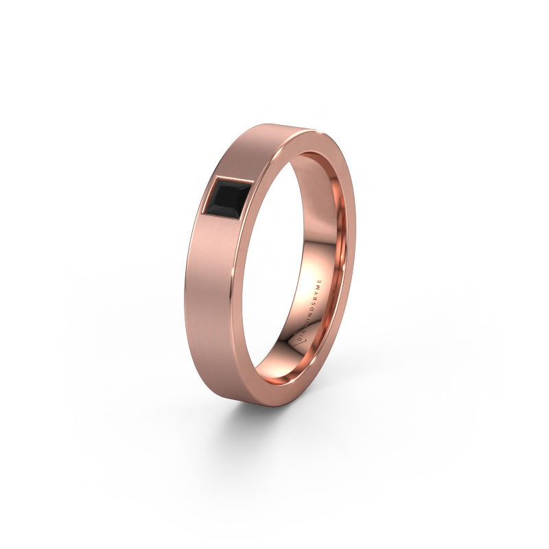 Bild von Freundschaftsring WH0101L14BMSQ 585 Roségold ±4x2 mm Schwarz Diamant