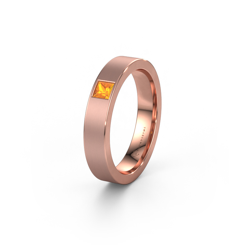 Image of Friendship ring WH0101L14BMSQ 585 rose gold ±0.16x0.08 in Citrin