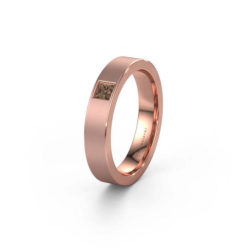 Image of Friendship ring WH0101L14BMSQ 585 rose gold ±0.16x0.08 in Brown diamond