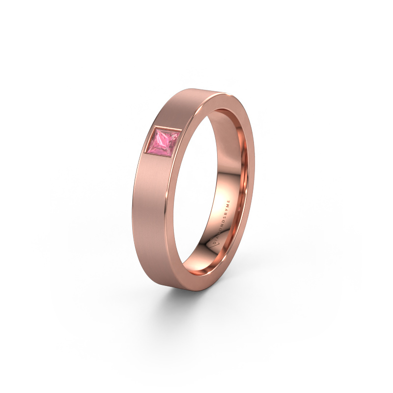 Image of Friendship ring WH0101L14BMSQ 585 rose gold ±0.16x0.08 in Tourmaline pink