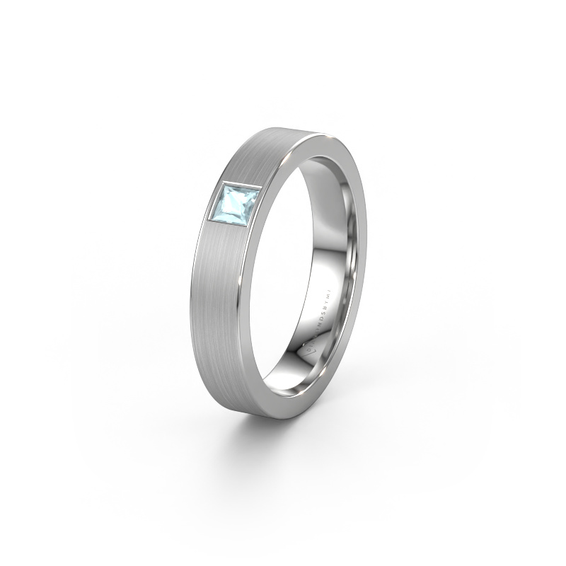 Bild von Freundschaftsring WH0101L14BMSQ 950 Platin ±4x2 mm Aquamarin