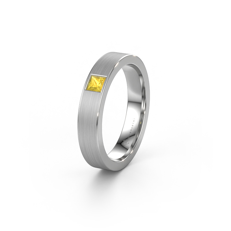 Bild von Freundschaftsring WH0101L14BMSQ 585 Weißgold ±4x2 mm Gelb Saphir