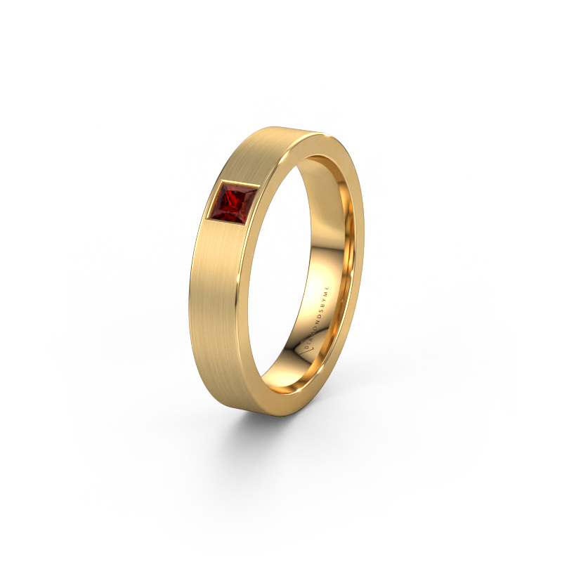 Image of Friendship ring WH0101L14BMSQ 585 gold ±0.16x0.08 in Garnet