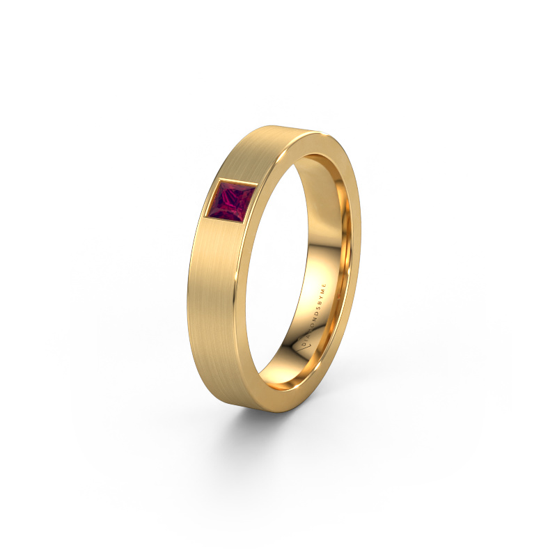 Image de Bague d'amitié WH0101L14BMSQ 585 or jaune ±4x2 mm Rhodolite