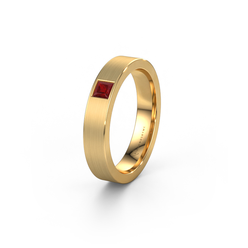 Image of Friendship ring WH0101L14BMSQ 585 gold ±0.16x0.08 in Ruby