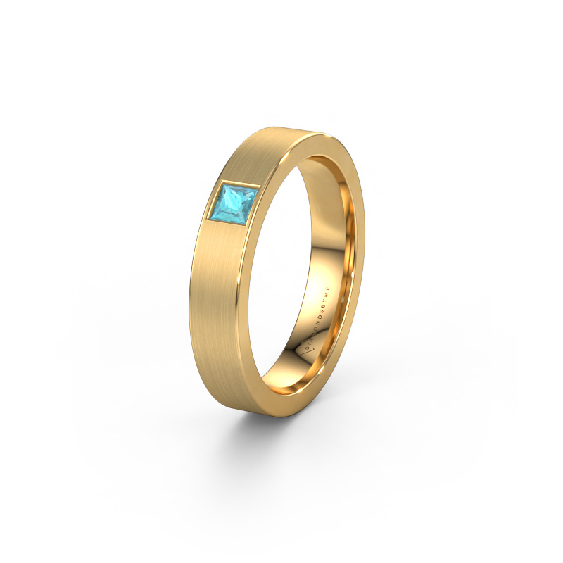 Image of Friendship ring WH0101L14BMSQ 585 gold ±0.16x0.08 in Blue topaz