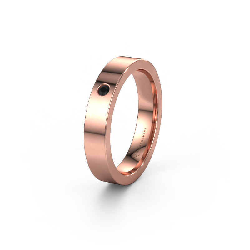 Image of Weddings ring WH0101L14BP 585 rose gold ±0.16x0.08 in Black diamond