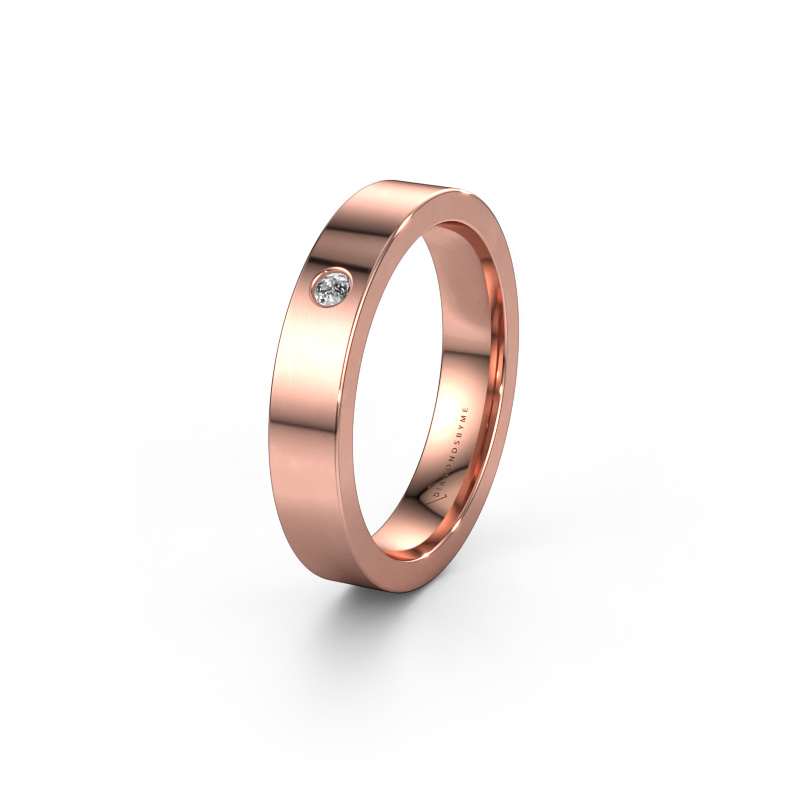 Bild von Ehering WH0101L14BP 585 Roségold ±4x2 mm Zirkonia