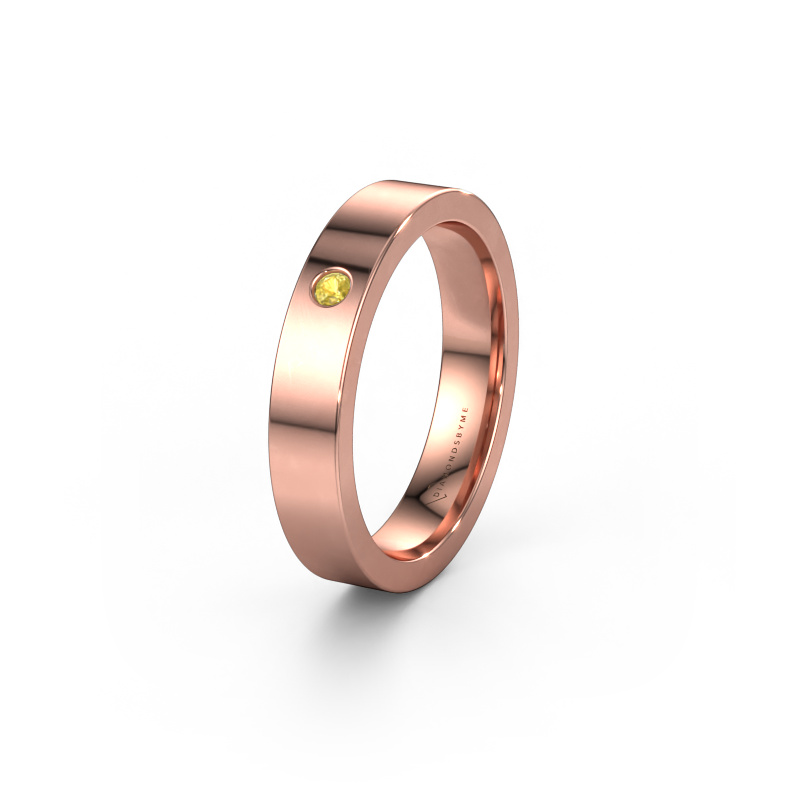 Image of Weddings ring WH0101L14BP 585 rose gold ±0.16x0.08 in Yellow sapphire