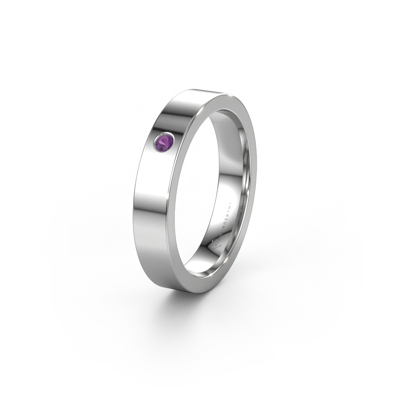 Image of Weddings ring WH0101L14BP 585 white gold ±0.16x0.08 in Amethyst