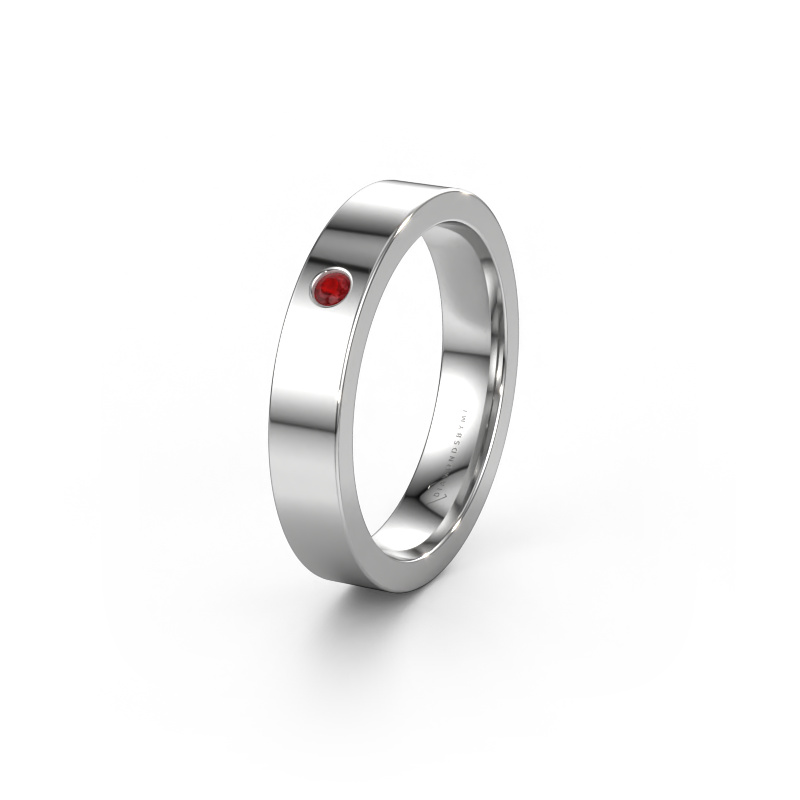 Image of Weddings ring WH0101L14BP 950 platinum ±0.16x0.08 in Ruby