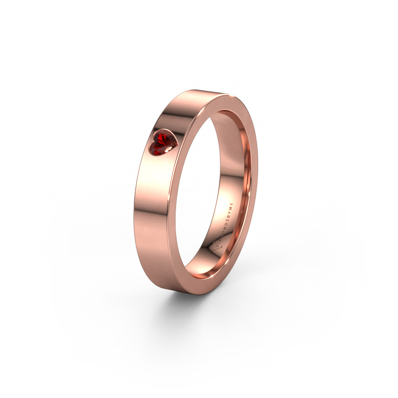Bild von Ehering WH0101L14BPHRT 585 Roségold ±4x2 mm Granat