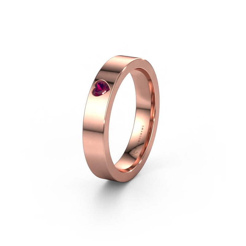 Image of Wedding ring WH0101L14BPHRT 585 rose gold ±0.16x0.08 in Rhodolite