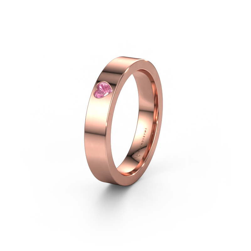 Image of Wedding ring WH0101L14BPHRT 585 rose gold ±0.16x0.08 in Pink sapphire