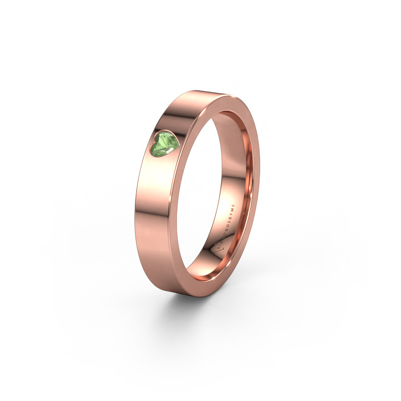 Image of Wedding ring WH0101L14BPHRT 585 rose gold ±0.16x0.08 in Tourmaline green