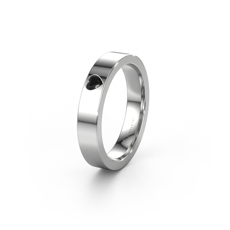 Image of Wedding ring WH0101L14BPHRT 950 platinum ±0.16x0.08 in Black diamond