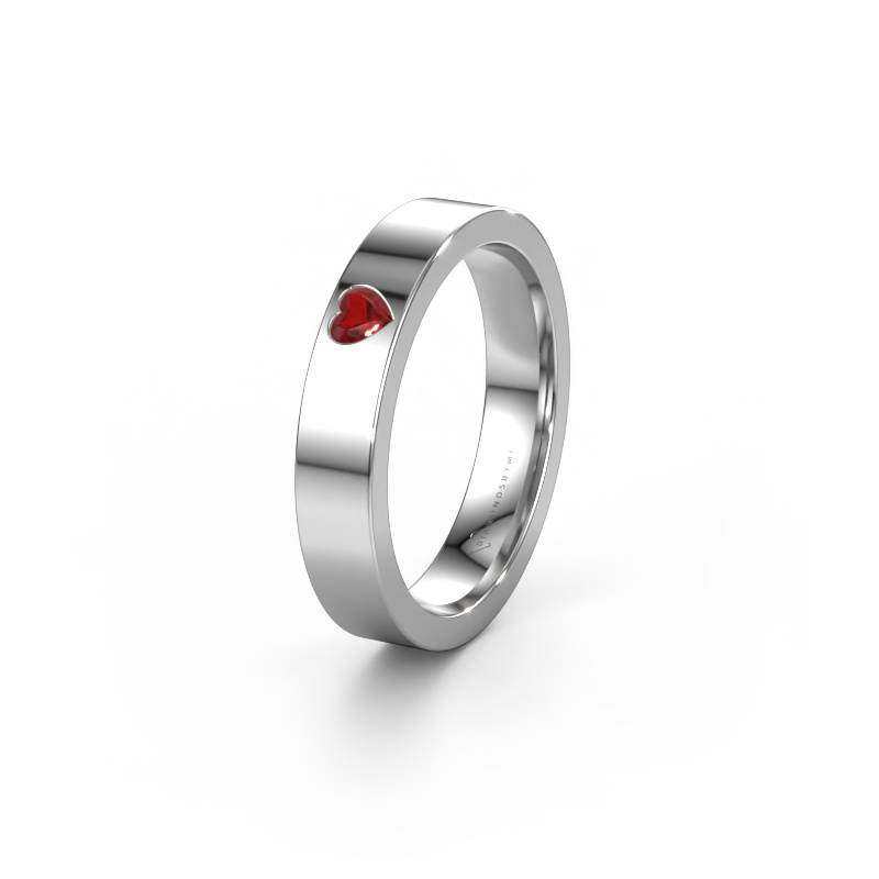 Image of Wedding ring WH0101L14BPHRT 585 white gold ±0.16x0.08 in Ruby