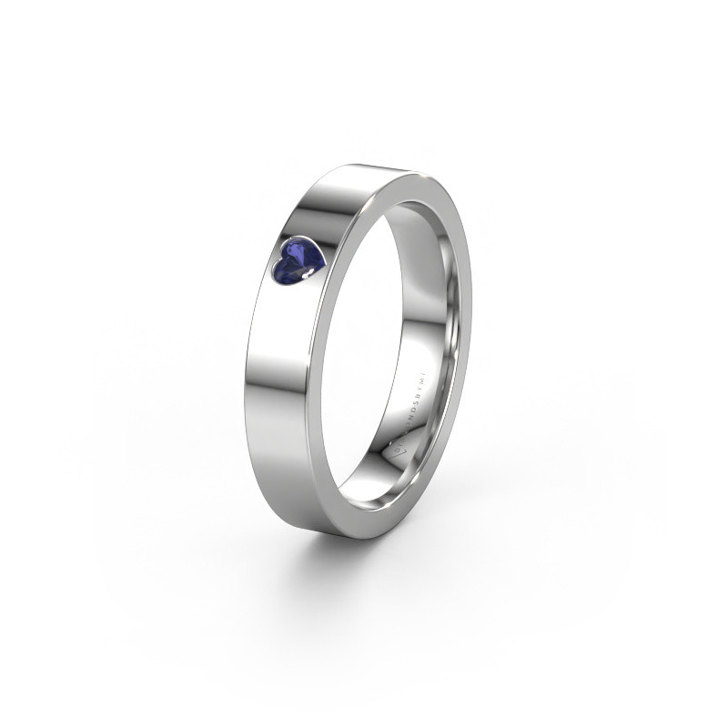 Image of Wedding ring WH0101L14BPHRT 585 white gold ±0.16x0.08 in Sapphire
