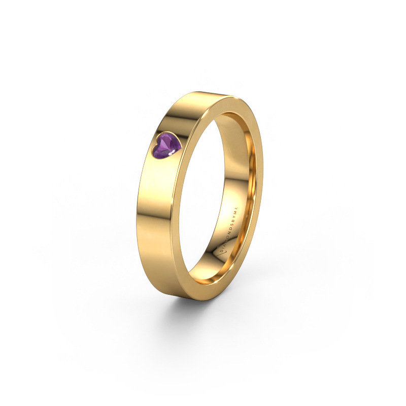 Image of Wedding ring WH0101L14BPHRT 585 gold ±0.16x0.08 in Amethyst