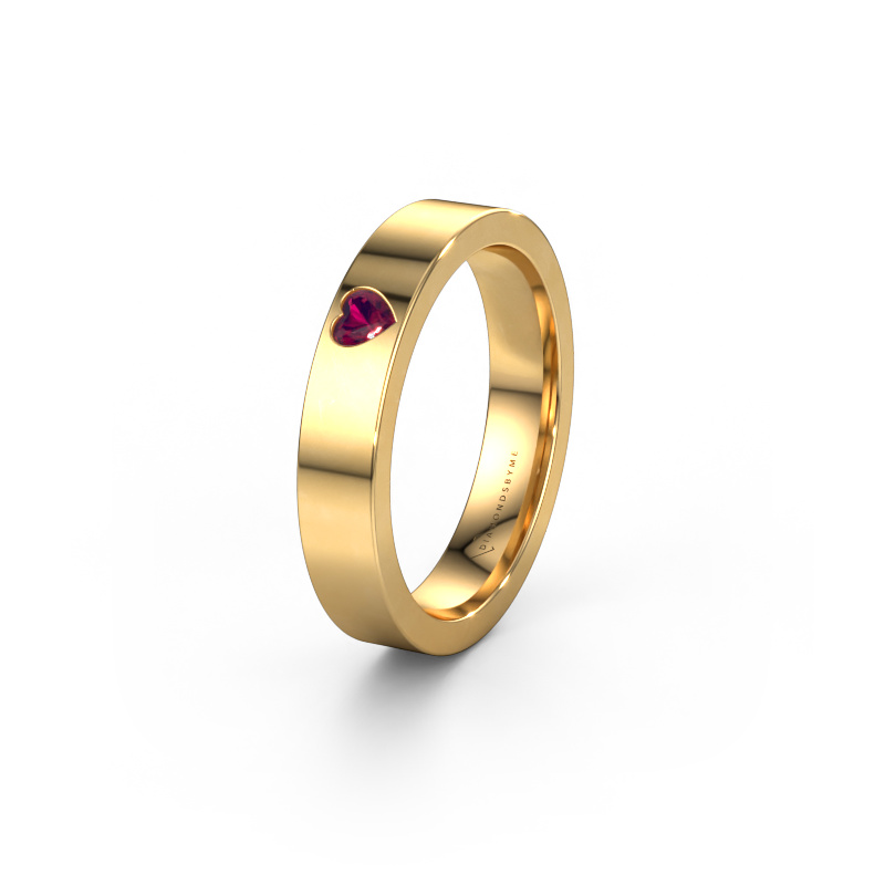 Image of Wedding ring WH0101L14BPHRT 585 gold ±0.16x0.08 in Rhodolite