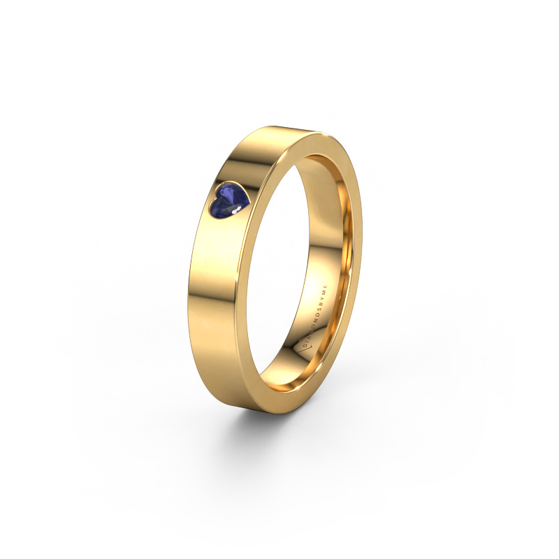 Image of Wedding ring WH0101L14BPHRT 585 gold ±0.16x0.08 in Sapphire