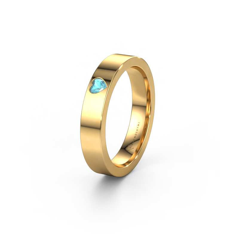 Bild von Ehering WH0101L14BPHRT 585 Gold ±4x2 mm Blau Topas