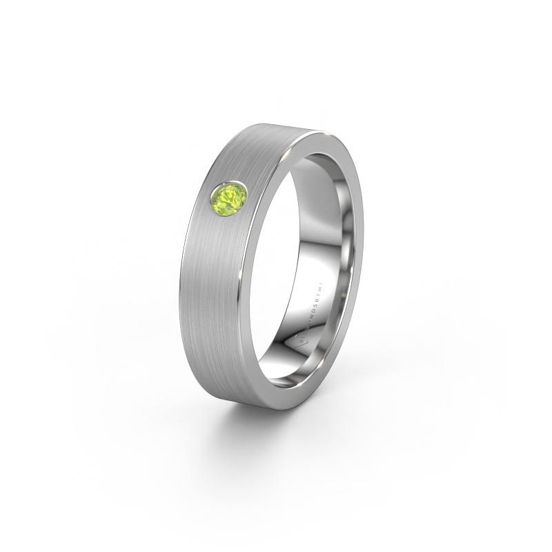 Bild von Trauring WH0101L15BM 585 Weißgold ±5x2 mm Peridot