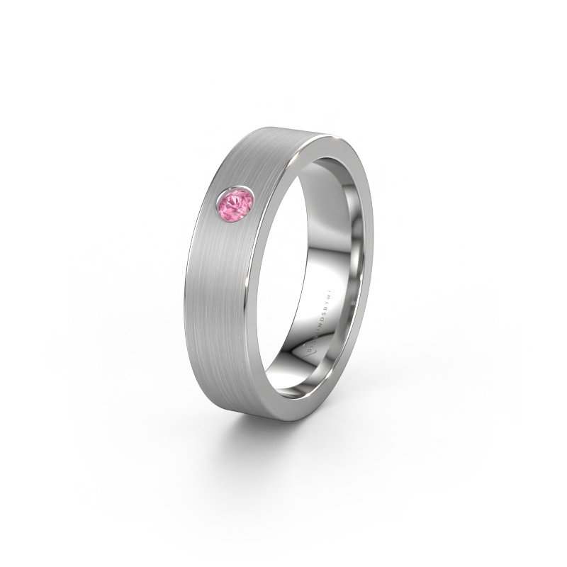Bild von Trauring WH0101L15BM 950 Platin ±5x2 mm Pink Saphir