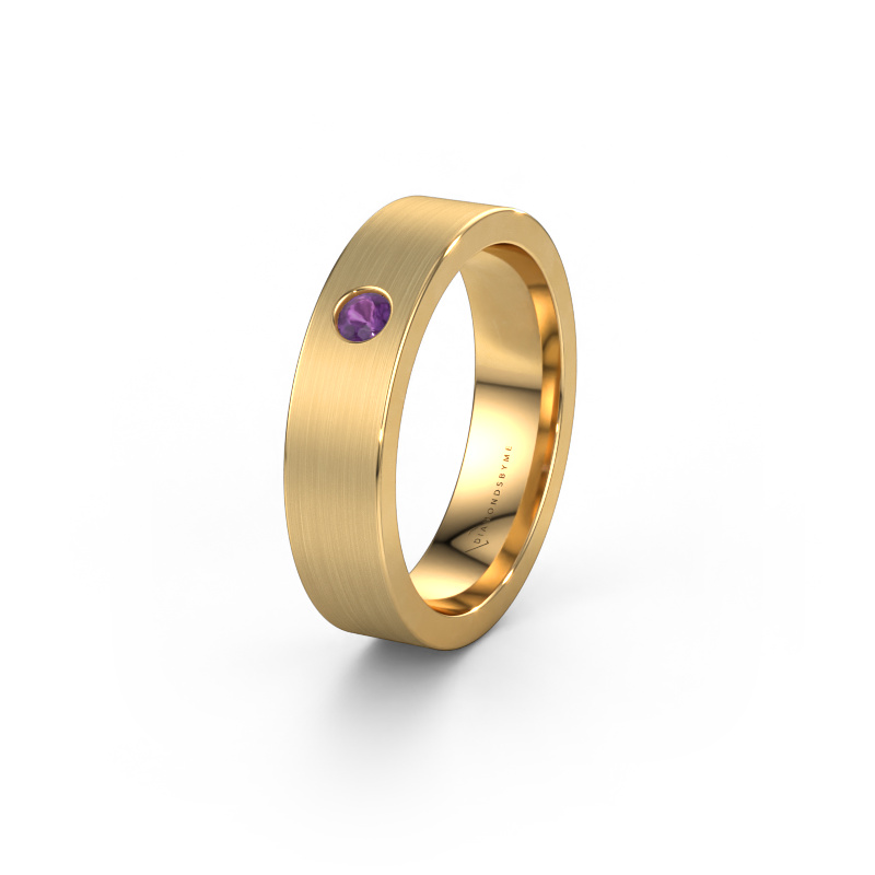 Bild von Trauring WH0101L15BM 585 Gold ±5x2 mm Amethyst