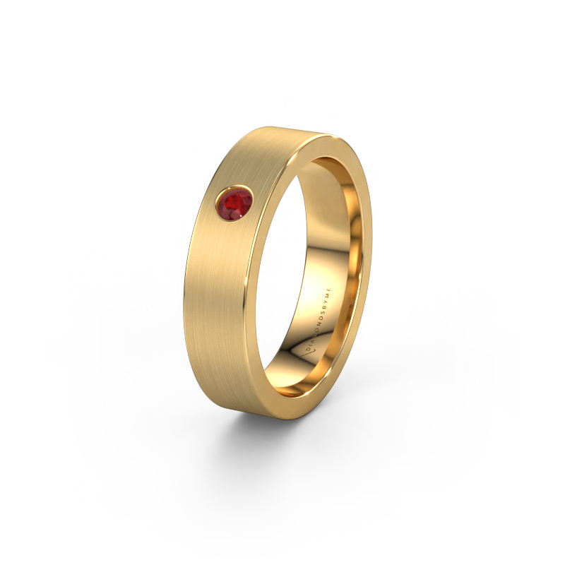 Image of Wedding ring WH0101L15BM 585 gold ±5x2 mm Ruby