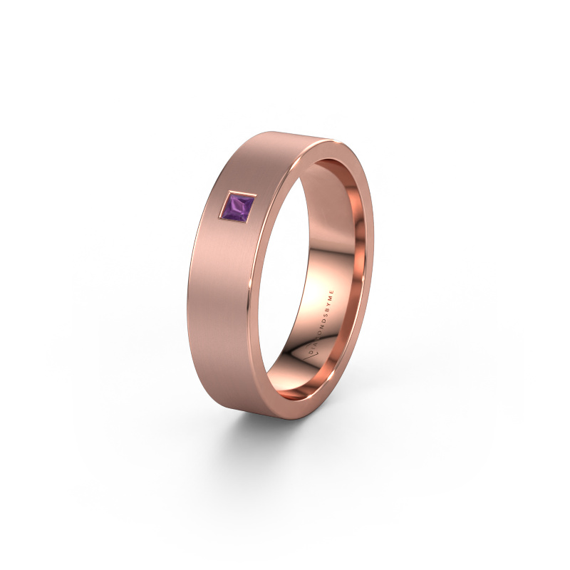 Bild von Ehering WH0101L15BMSQ 585 Roségold ±5x2 mm Amethyst