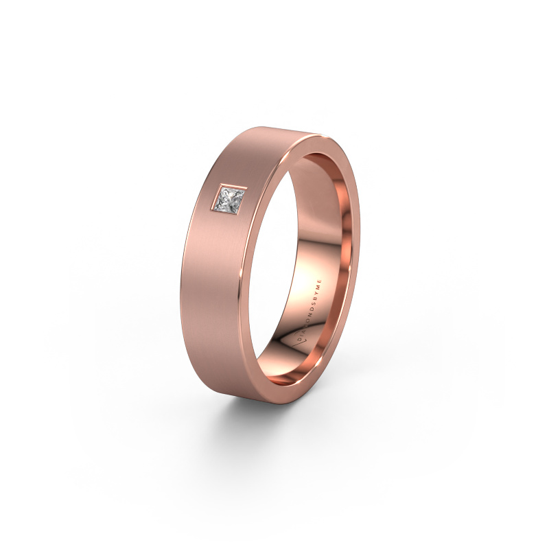 Image of Wedding ring WH0101L15BMSQ 585 rose gold ±0.20x0.08 in Zirconia