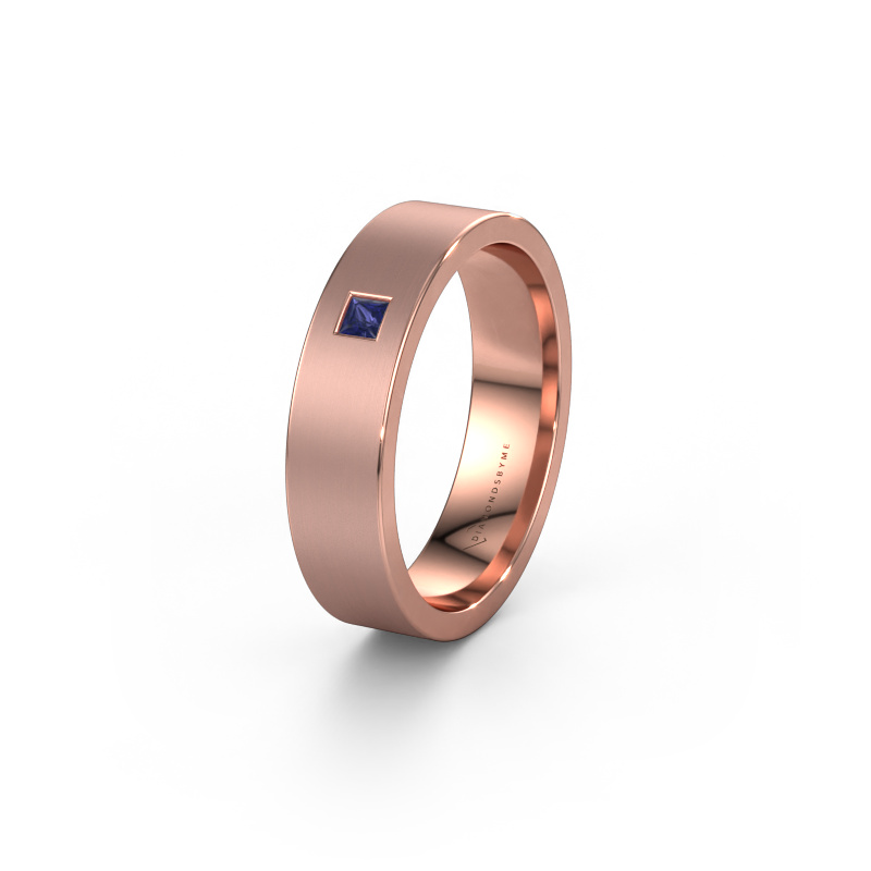 Image of Wedding ring WH0101L15BMSQ 585 rose gold ±0.20x0.08 in Sapphire